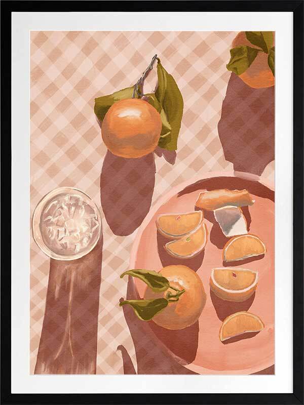 Sunset Mandarins Framed Art Print