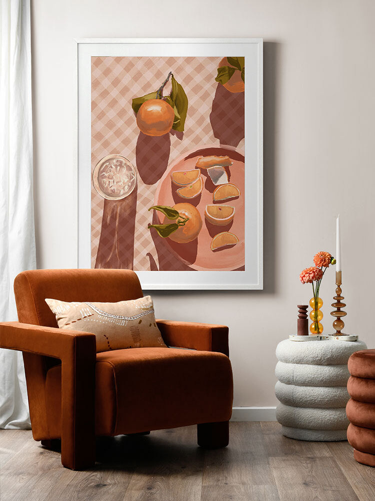 Sunset Mandarins Framed Art Print | Lifestyle