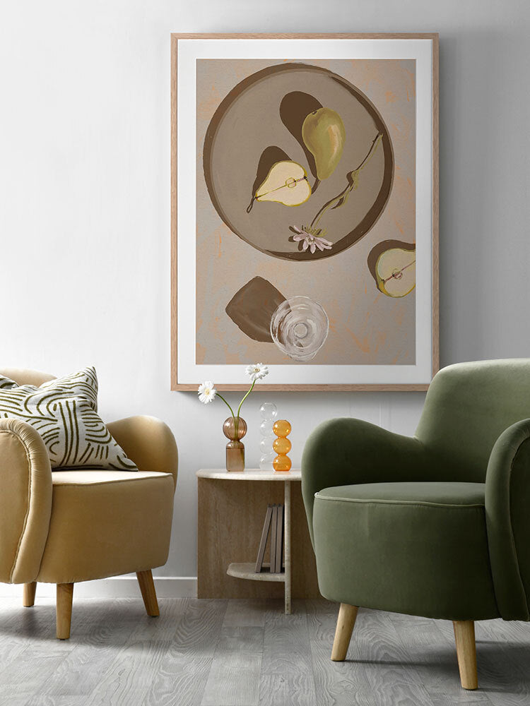 Pear Flowers Framed Art Print | Lifestyle