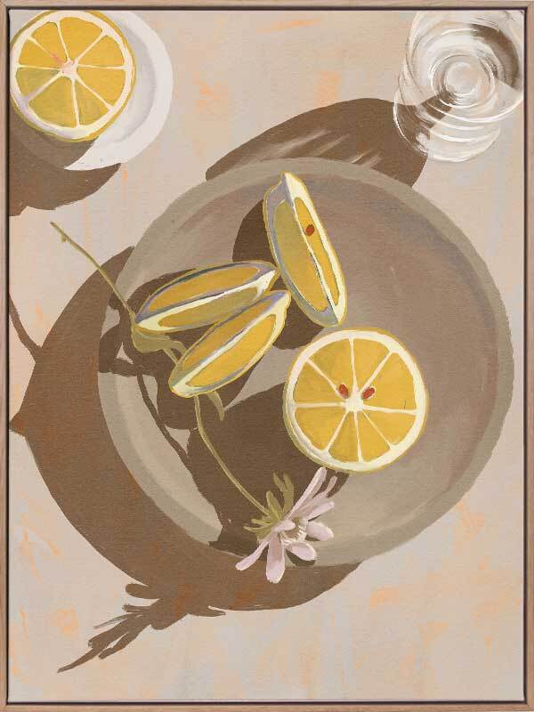 Lemon Yellow Canvas Art Print