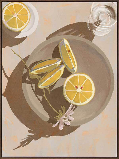 Lemon Yellow Canvas Art Print