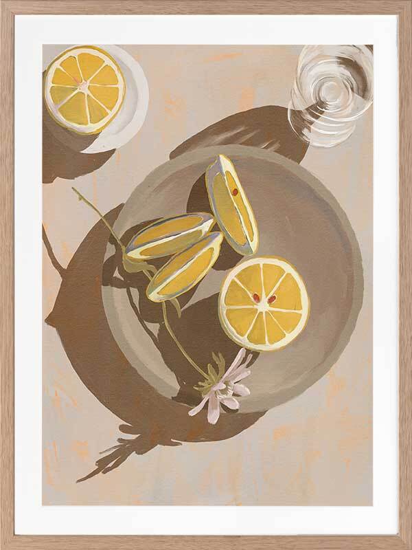 Lemon Yellow Framed Art Print