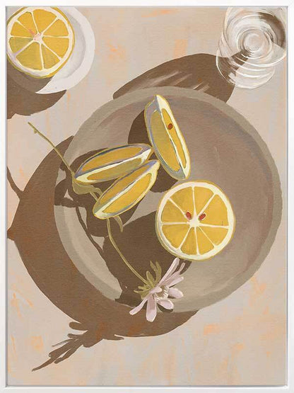 Lemon Yellow Canvas Art Print