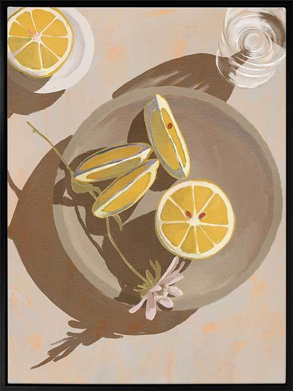 Lemon Yellow Canvas Art Print