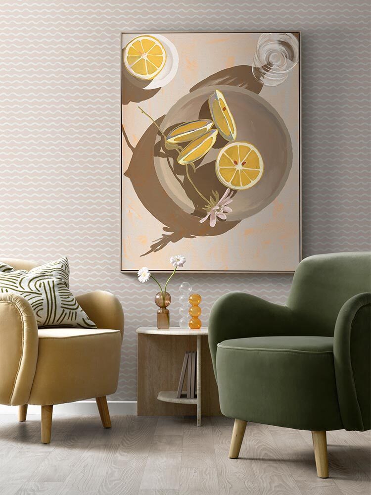 Lemon Yellow Canvas Art Print