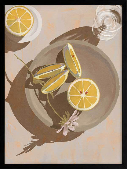 Lemon Yellow Framed Art Print