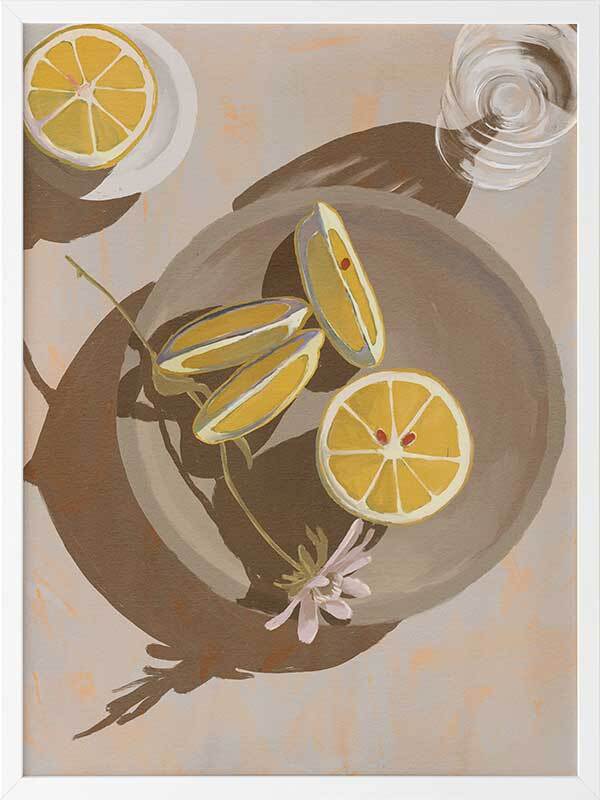 Lemon Yellow Framed Art Print