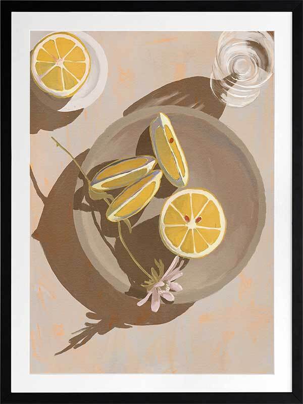 Lemon Yellow Framed Art Print