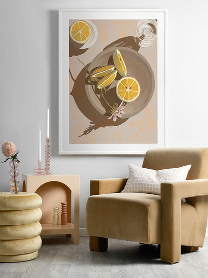 Lemon Yellow Framed Art Print