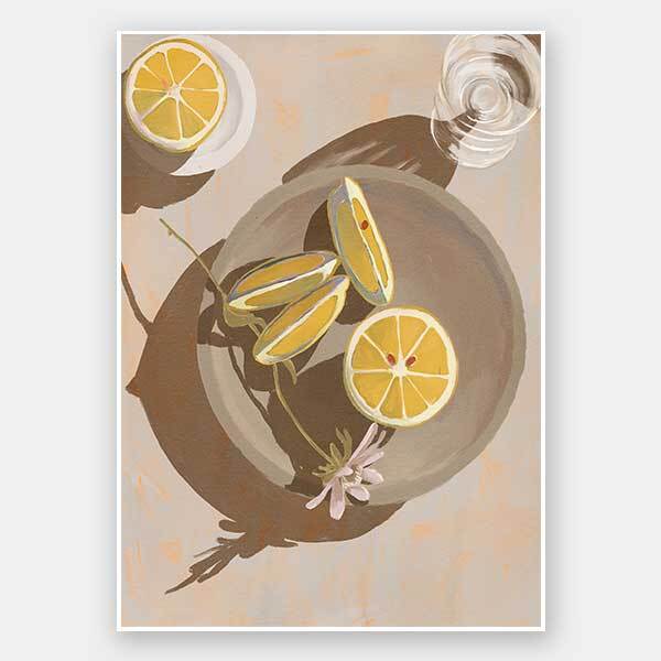 Lemon Yellow Unframed Art Print