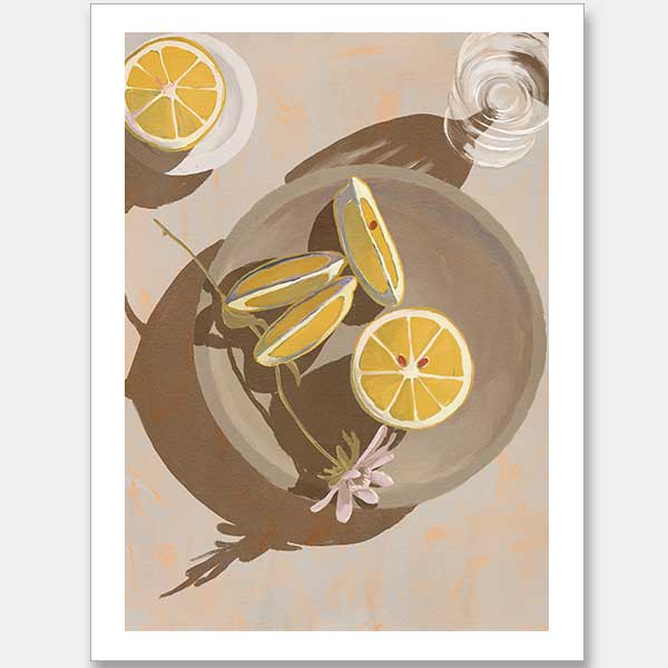 Lemon Yellow Unframed Art Print
