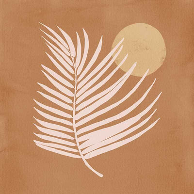 Sunrise Palm Bronze Canvas Art Print