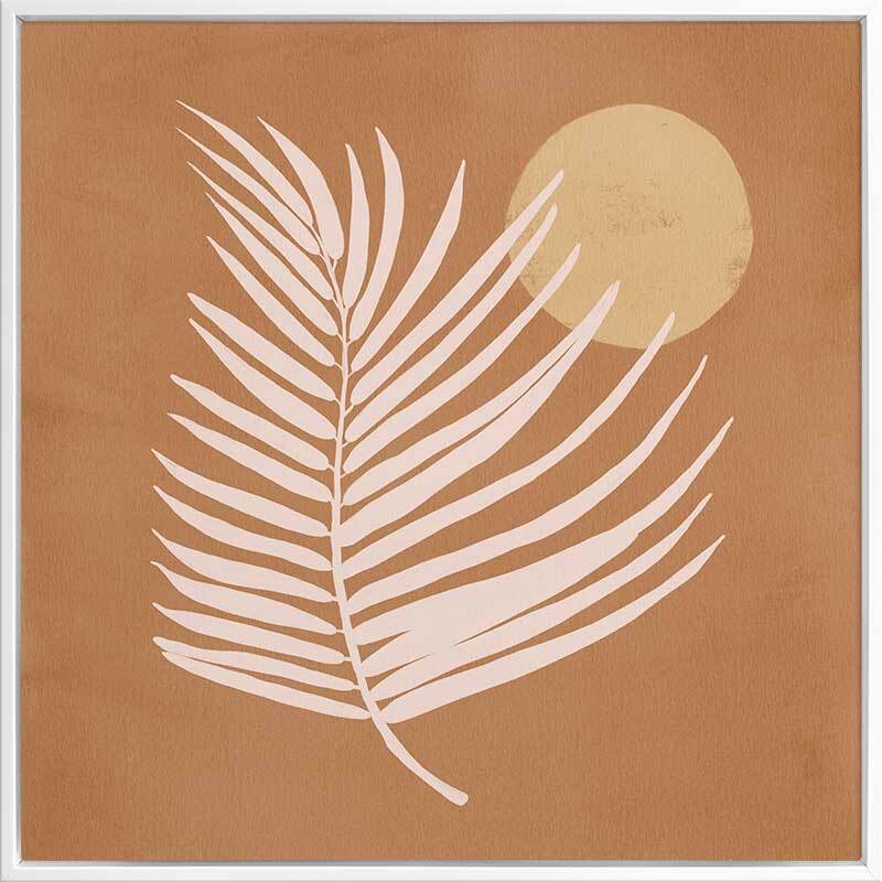 Sunrise Palm Bronze Canvas Art Print