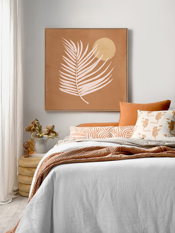 Sunrise Palm Bronze Canvas Art Print | Lifestyle