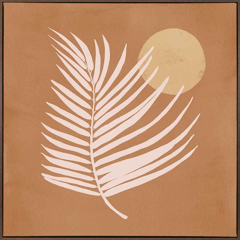 Sunrise Palm Bronze Canvas Art Print