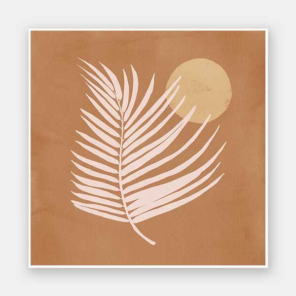 Sunrise Palm Bronze Unframed Art Print
