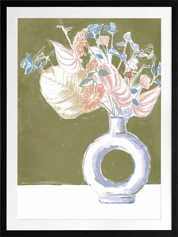 Villa Bloom I Framed Art Print