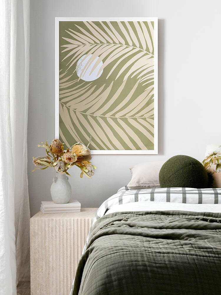 Under the Moonlight II Green Framed Art Print | Lifestyle