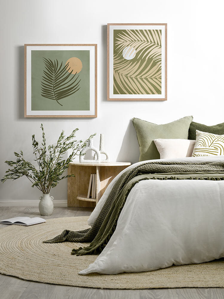 Under the Moonlight II Green Framed Art Print | Lifestyle