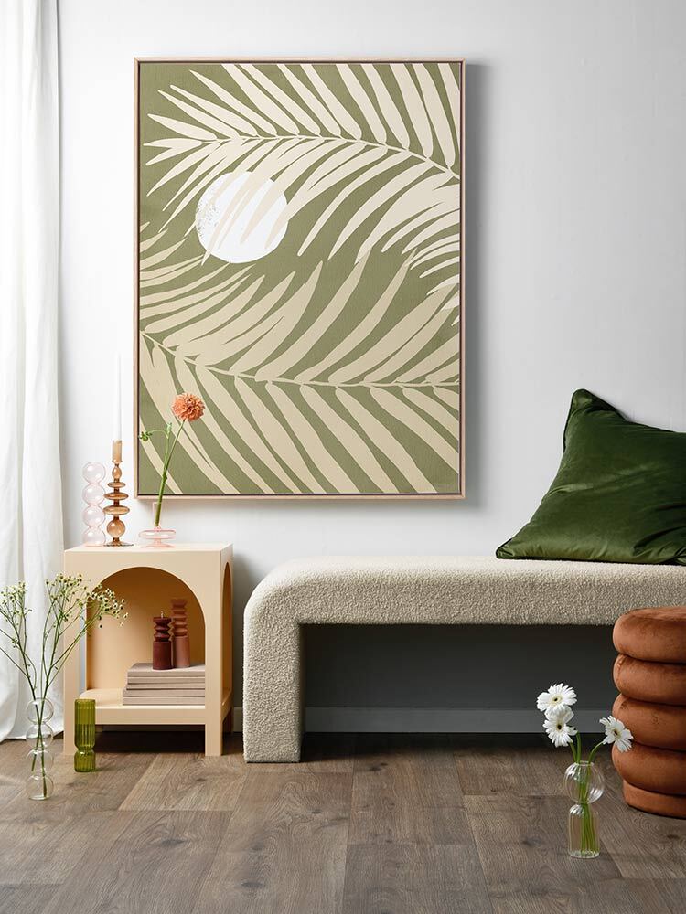 Under the Moonlight II Green Canvas Art Print | Lifestyle