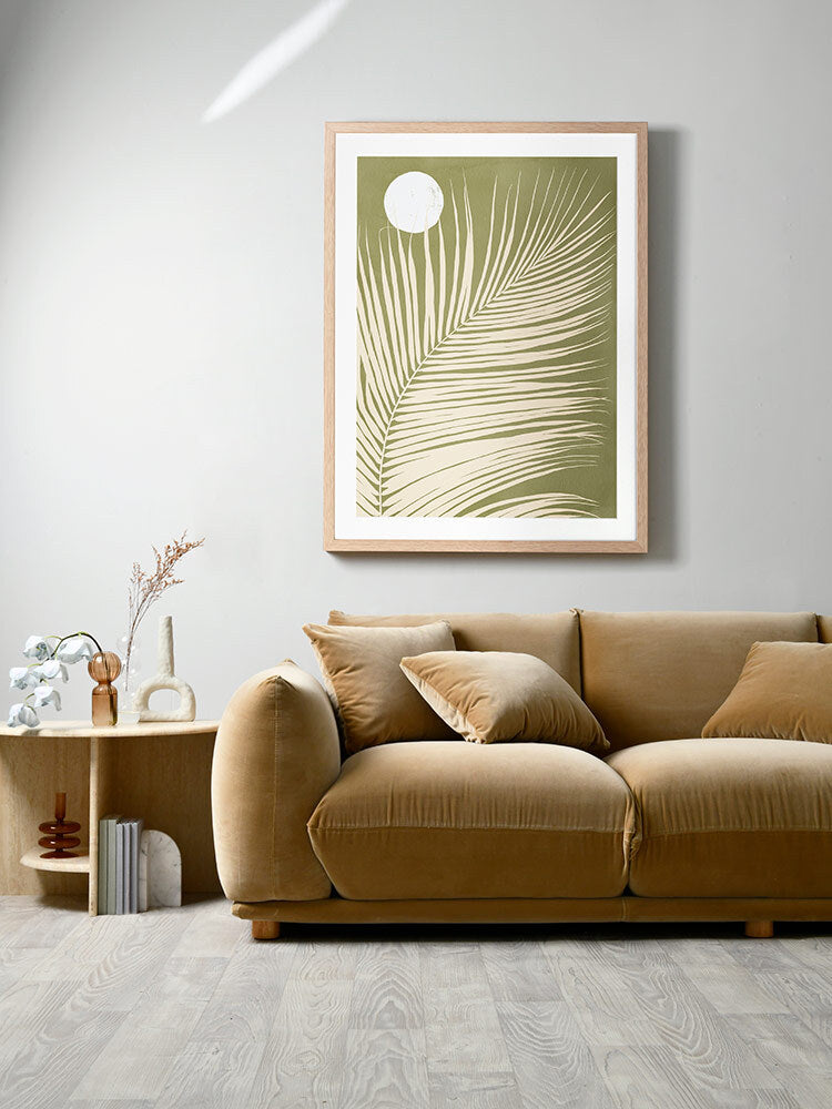 Under the Moonlight I Green Framed Art Print | Lifestyle