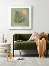 Sunrise Palm Green Framed Art Print | Lifestyle