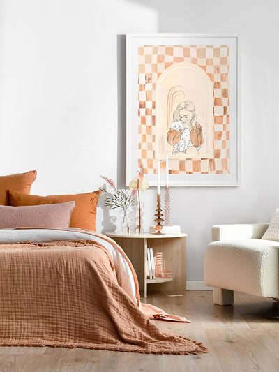 Fluffball Framed Art Print | Lifestyle