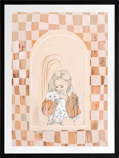 Fluffball Framed Art Print