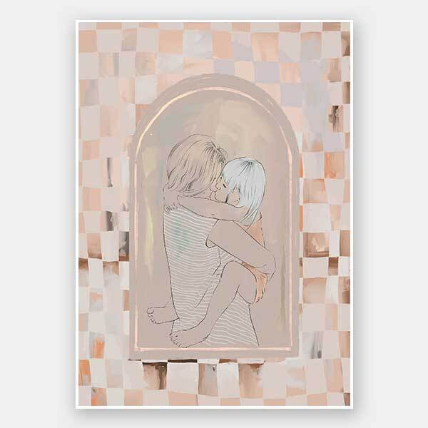 Cuddles Unframed Art Print