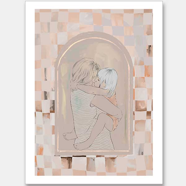 Cuddles Unframed Art Print