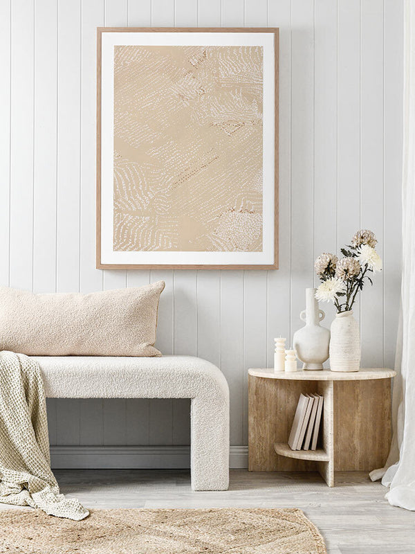 Sandstorm Clay Framed Art Print | Lifestyle