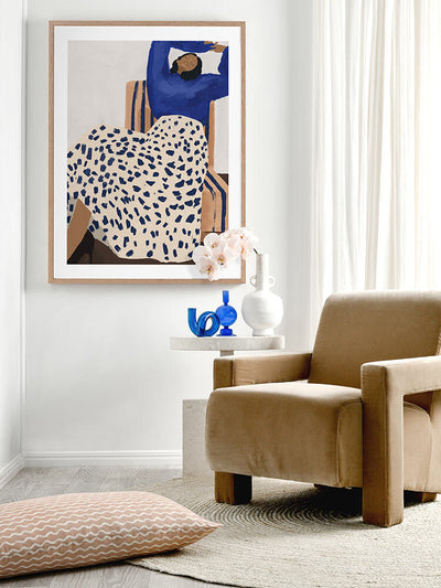 Delilah Daydreaming Framed Art Print | Lifestyle