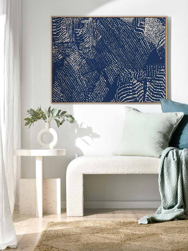 Sandstorm Midnight Blue Canvas Art Print | Lifestyle