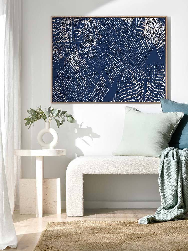 Sandstorm Midnight Blue Canvas Art Print | Lifestyle