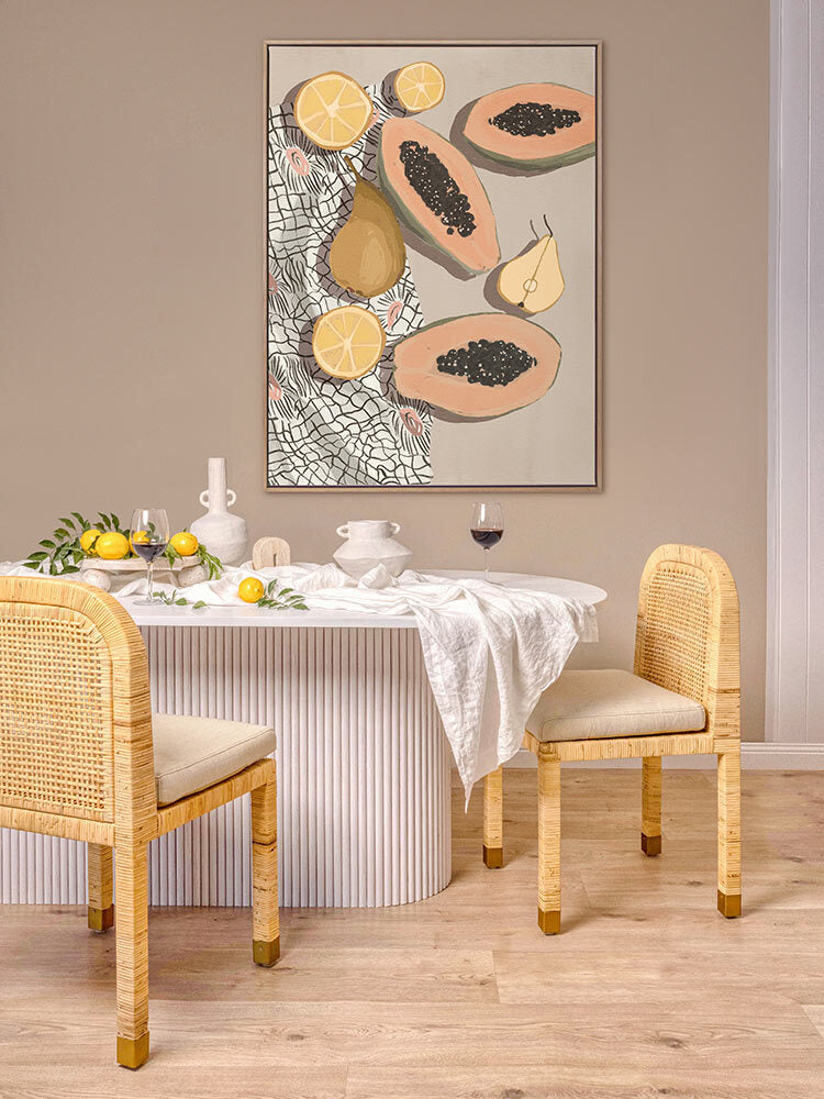 Fruta de bomba Canvas Art Print | Lifestyle