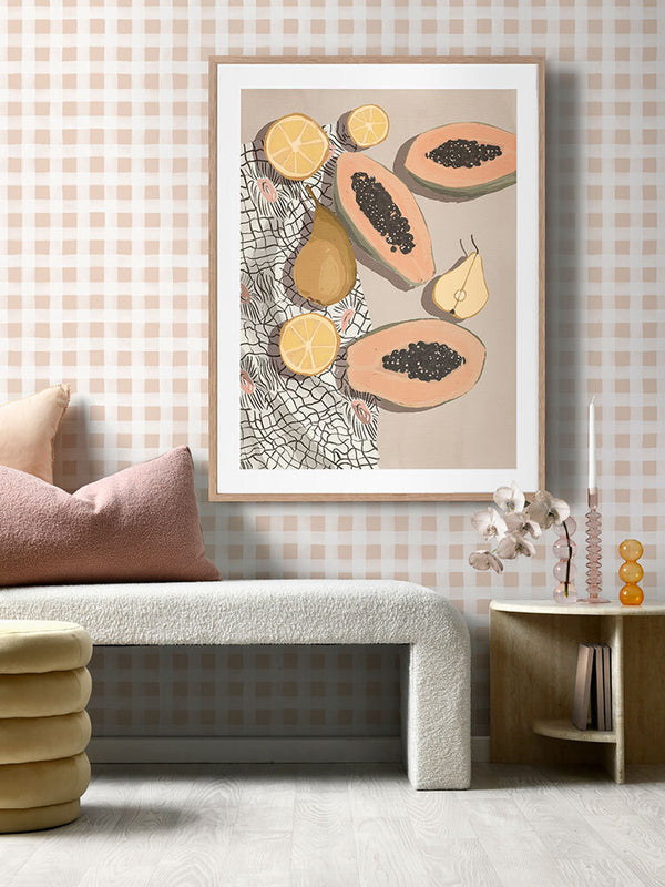 Fruta de bomba Framed Art Print | Lifestyle
