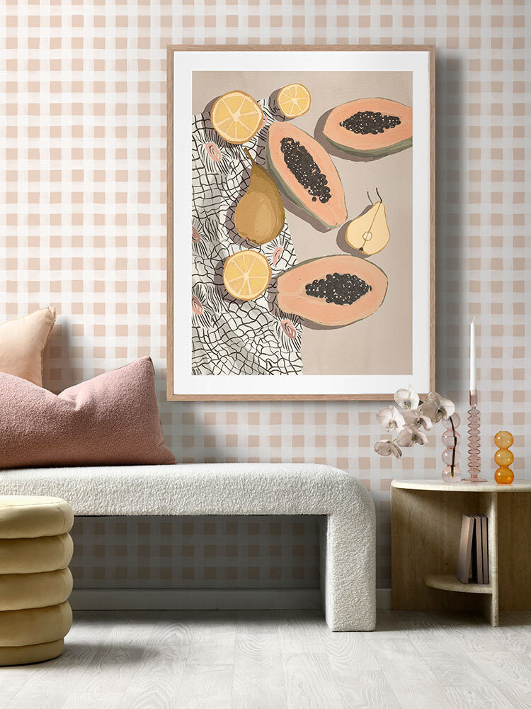 Fruta de bomba Framed Art Print | Lifestyle