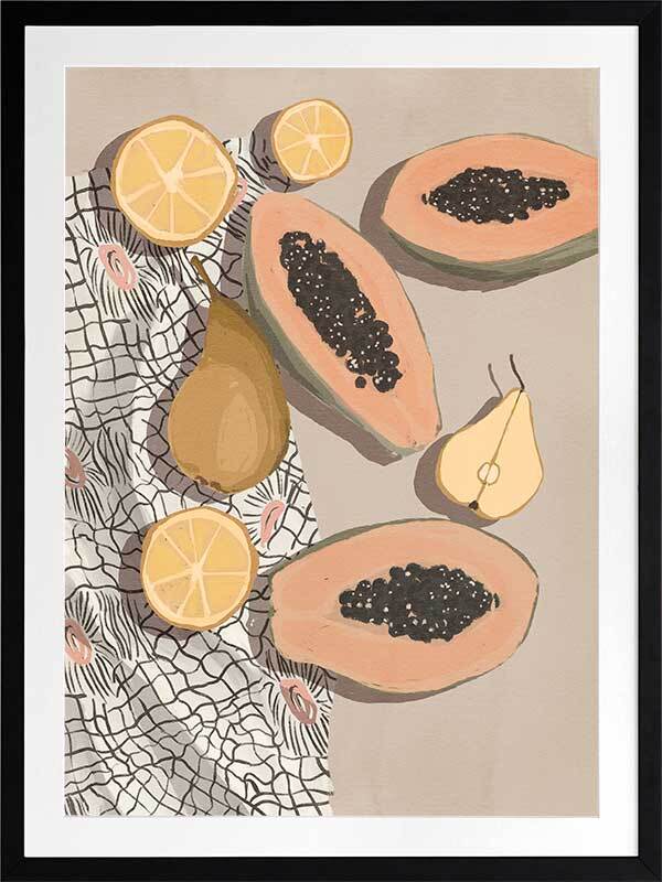 Fruta de bomba Framed Art Print