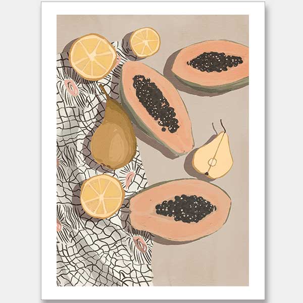 Fruta de bomba Unframed Art Print