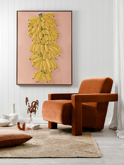 Platano I Pink Canvas Art Print | Lifestyle