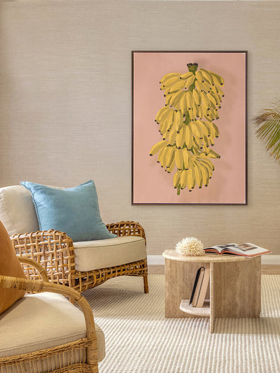 Platano II Pink Canvas Art Print | Lifestyle