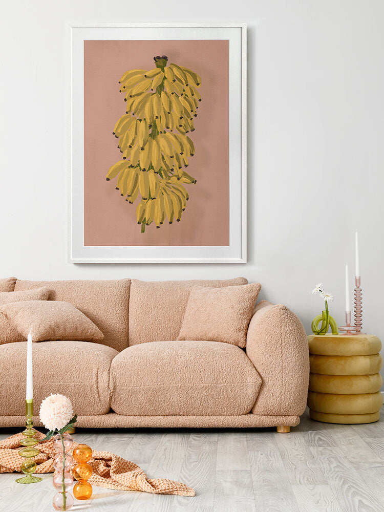 Platano II Pink Framed Art Print