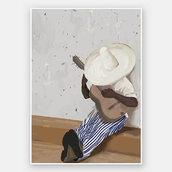 Sueños musicales Portrait Unframed Art Print