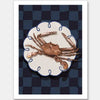 Crustacean Deep Blue Unframed Art Print