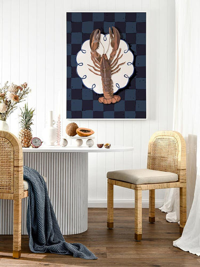 Freshwater Deep Blue Canvas Art Print | Lifestyle