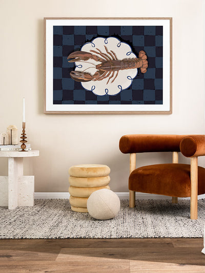 Freshwater Deep Blue Framed Art Print | Lifestyle