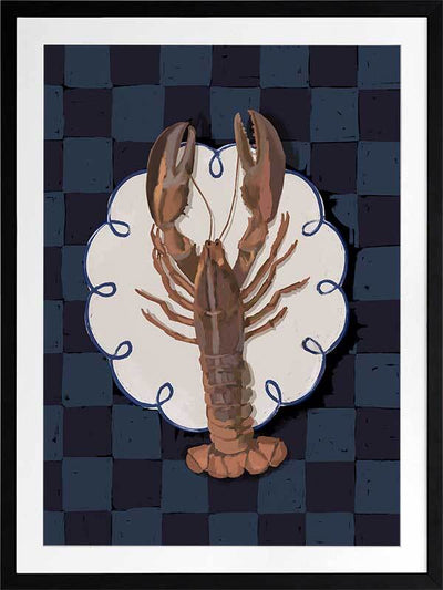 Freshwater Deep Blue Framed Art Print