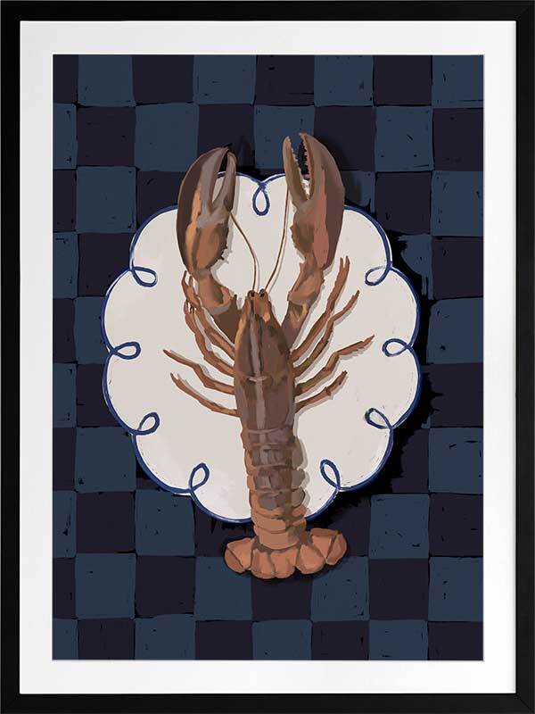 Freshwater Deep Blue Framed Art Print