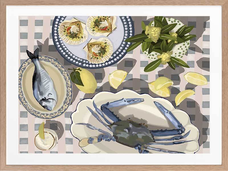 Sunset Feast Framed Art Print