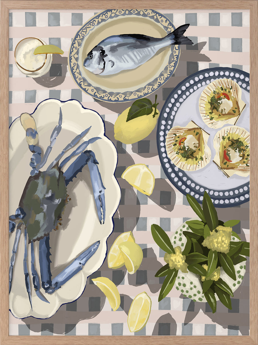 Sunset Feast Framed Art Print